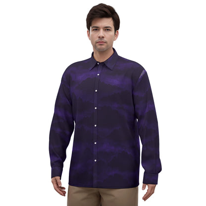 Men's Imitation Silk Long-Sleeved Shirt