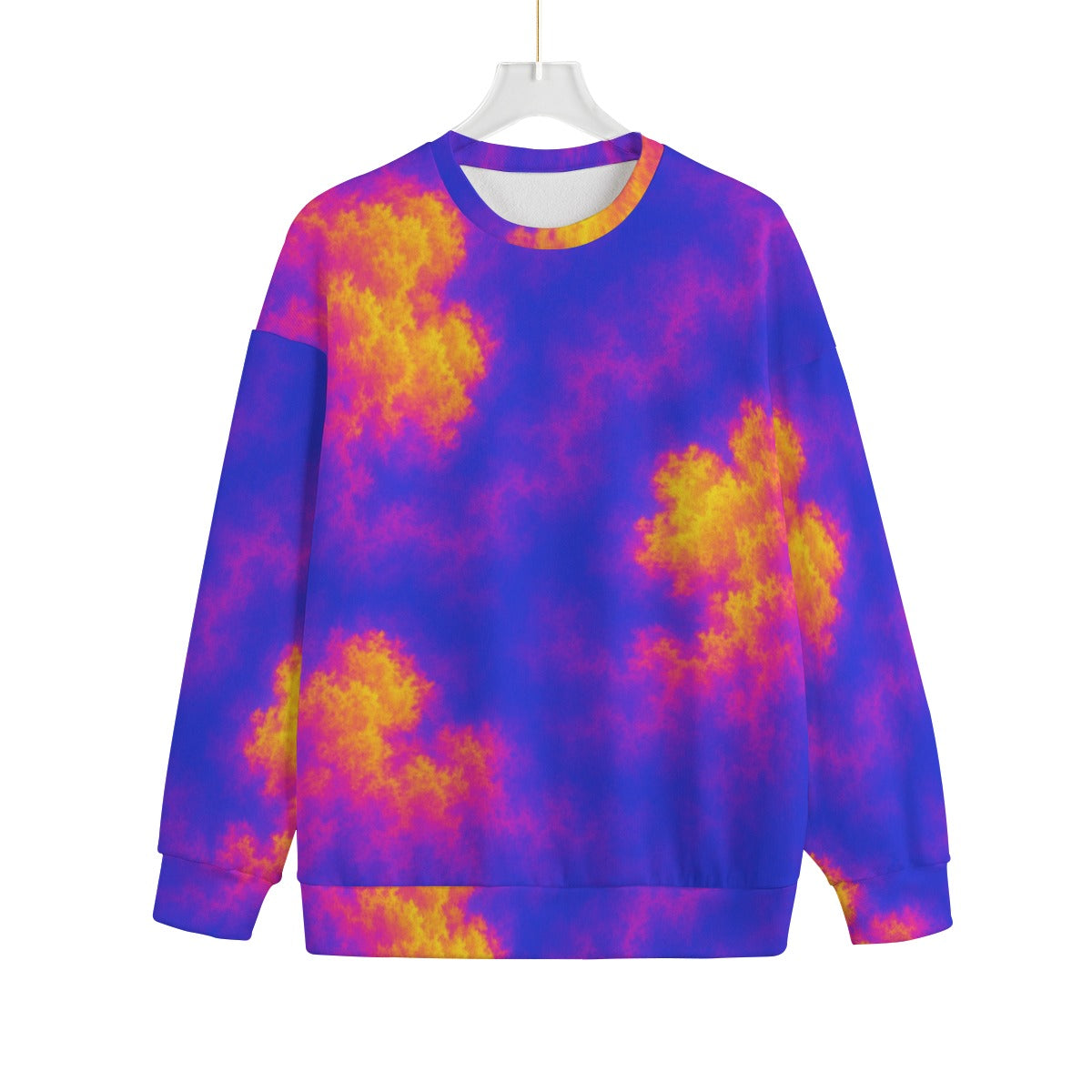 Unisex Drop-shoulder Knitted Fleece Sweater - view 1