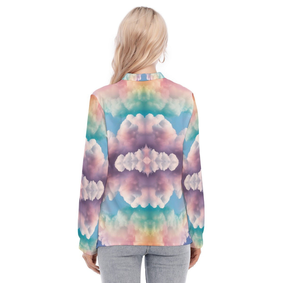 Women's Long Sleeve Blouse With Button Closure