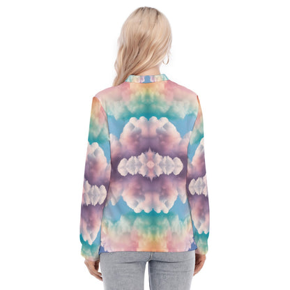 Women's Long Sleeve Blouse With Button Closure