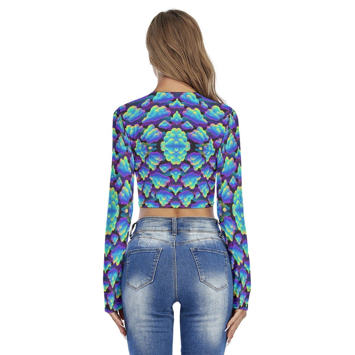 Women's Round Neck Crop Top T-Shirt