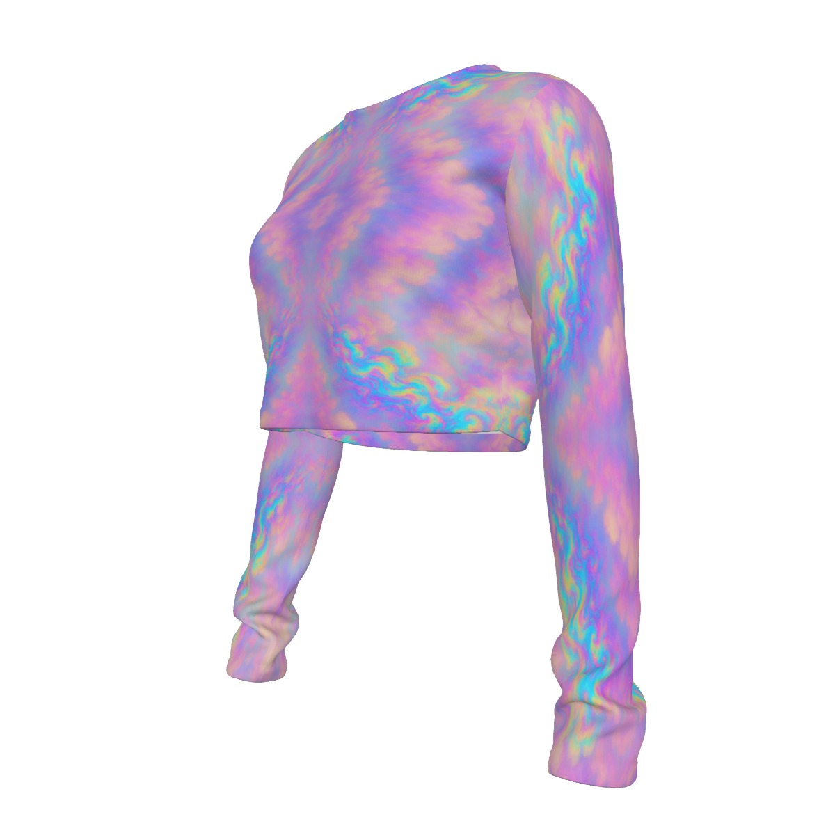 Women's Round Neck Crop Top T-Shirt