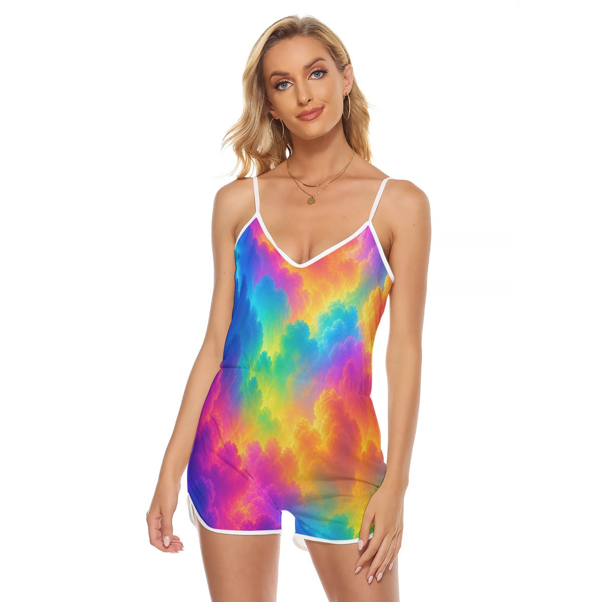 Women's V-neck Cami Romper