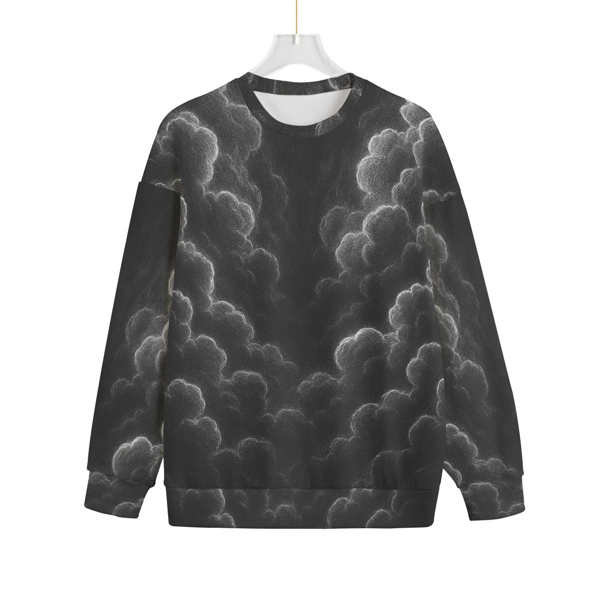 Unisex Drop-shoulder Knitted Fleece Sweater - view 1