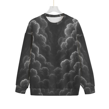Unisex Drop-shoulder Knitted Fleece Sweater - view 1