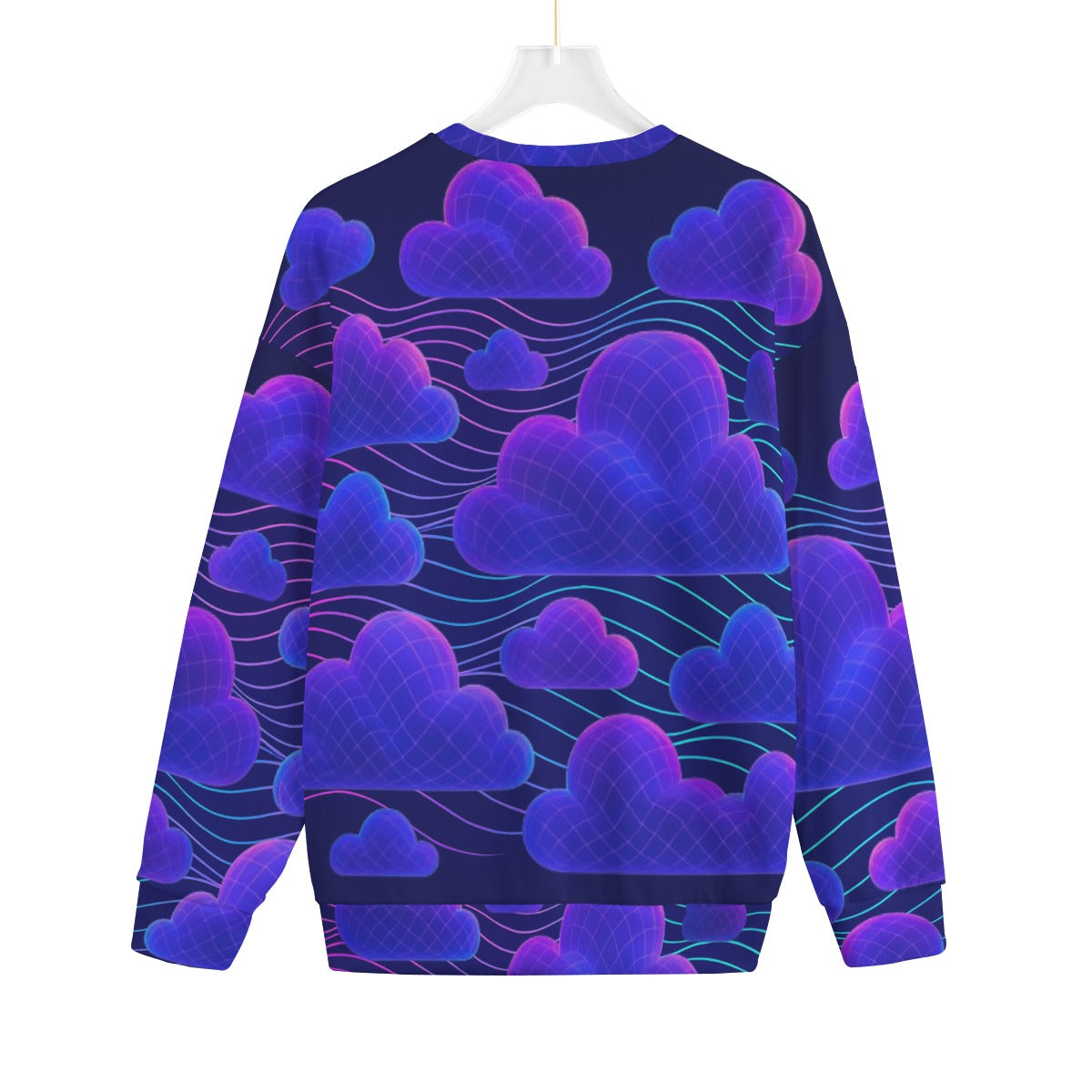Unisex Drop-shoulder Knitted Fleece Sweater - view 2