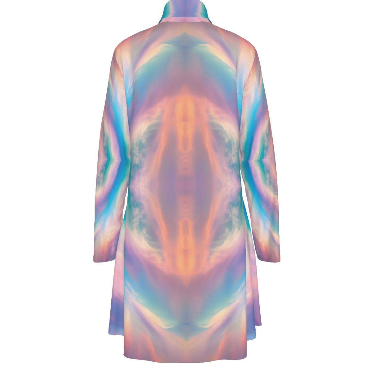 Women's High Neck Dress With Long Sleeve