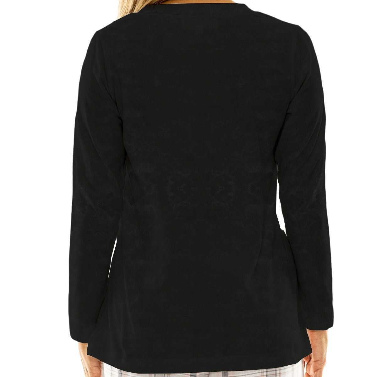 Women's Loose V-Neck T-Shirt With Long Sleeve