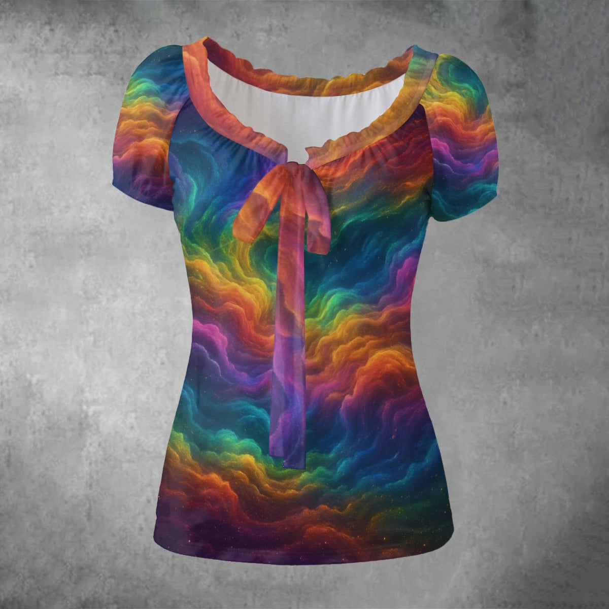 Women's Puff Sleeve Pleated Shirt