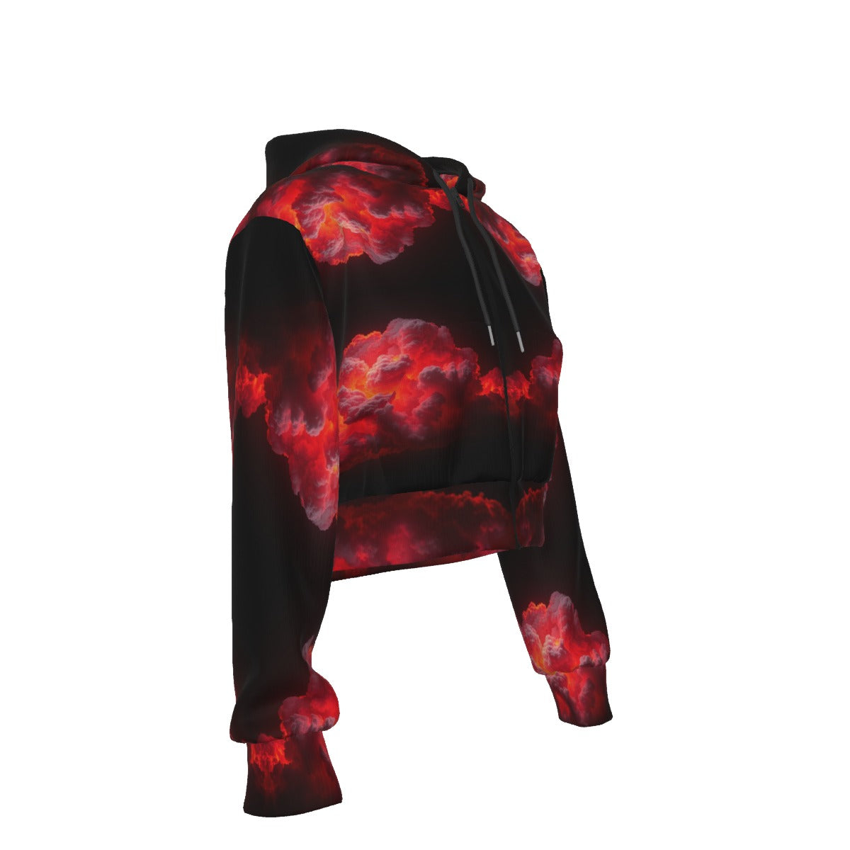 Women's Crop Top Hoodie With Zipper Closure