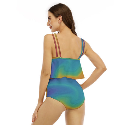 Women's Ruffled Vest Bikini Swimsuit