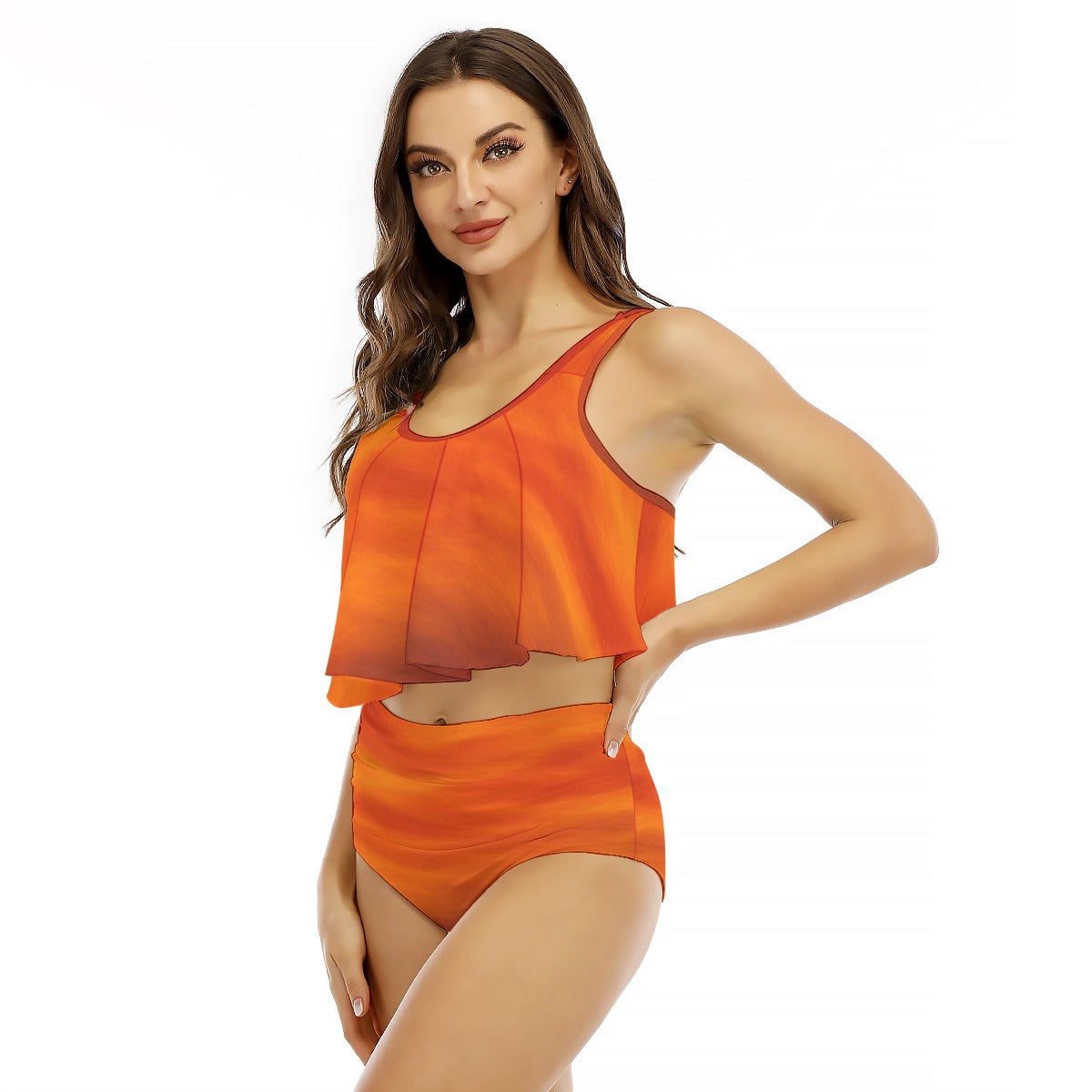 Women's Ruffled Vest Bikini Swimsuit