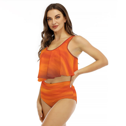 Women's Ruffled Vest Bikini Swimsuit