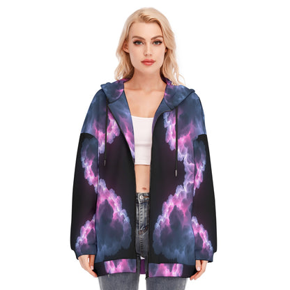 Women's Long Hoodie With Zipper Closure