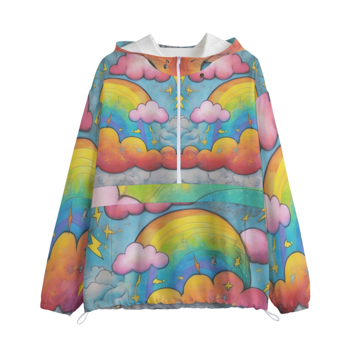 Unisex Pullover Jacket With Zipper Closure