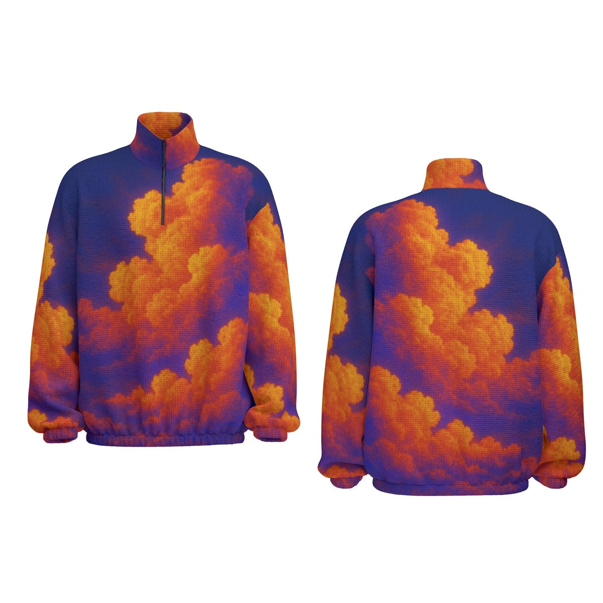 Unisex Turtleneck Zippered Sweatshirt