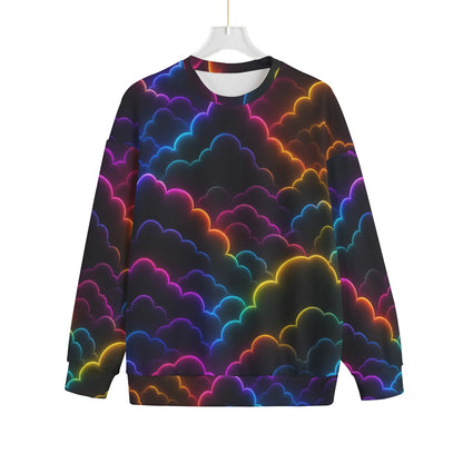 Unisex Drop-shoulder Knitted Fleece Sweater - view 1