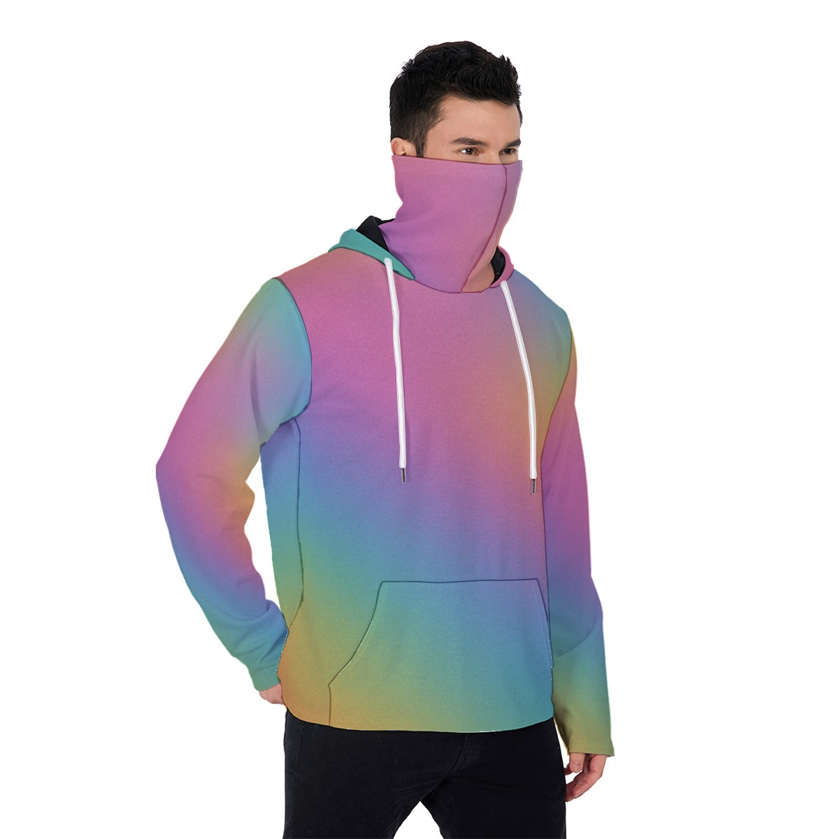 Men's Heavy Fleece Hoodie With Mask