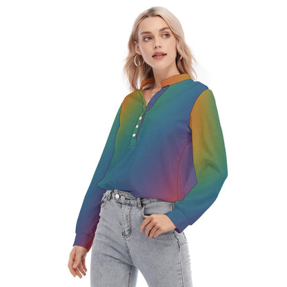 Women's Long Sleeve Blouse With Button Closure