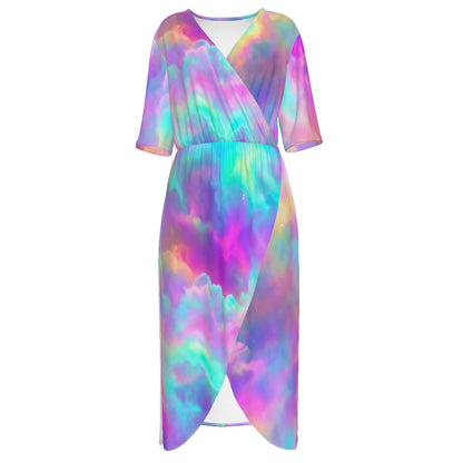 Women's Short Sleeve V-neck Dress