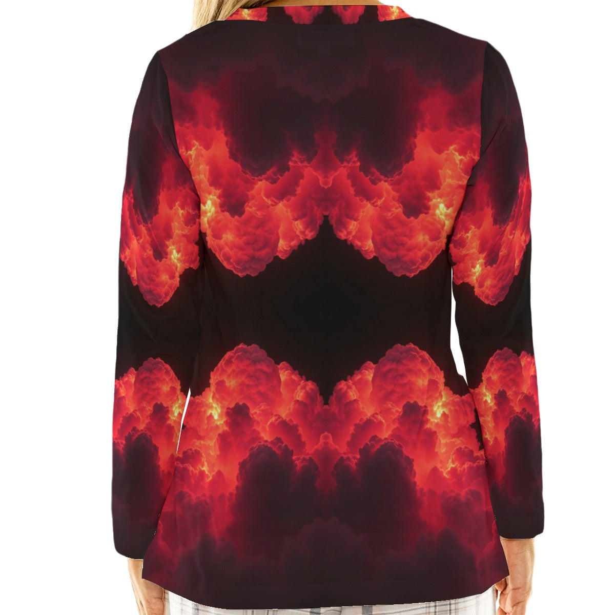 Women's Loose V-Neck T-Shirt With Long Sleeve