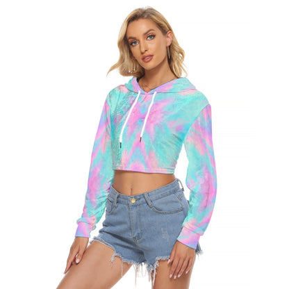 Women's Crop Top Hoodie|Velvet