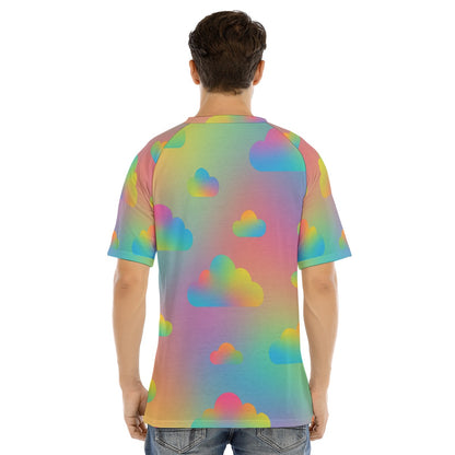 Men's Raglan Sleeve T-shirt With Button Closure