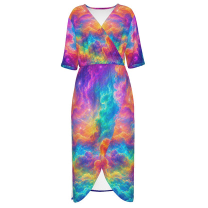 Women's Short Sleeve V-neck Dress
