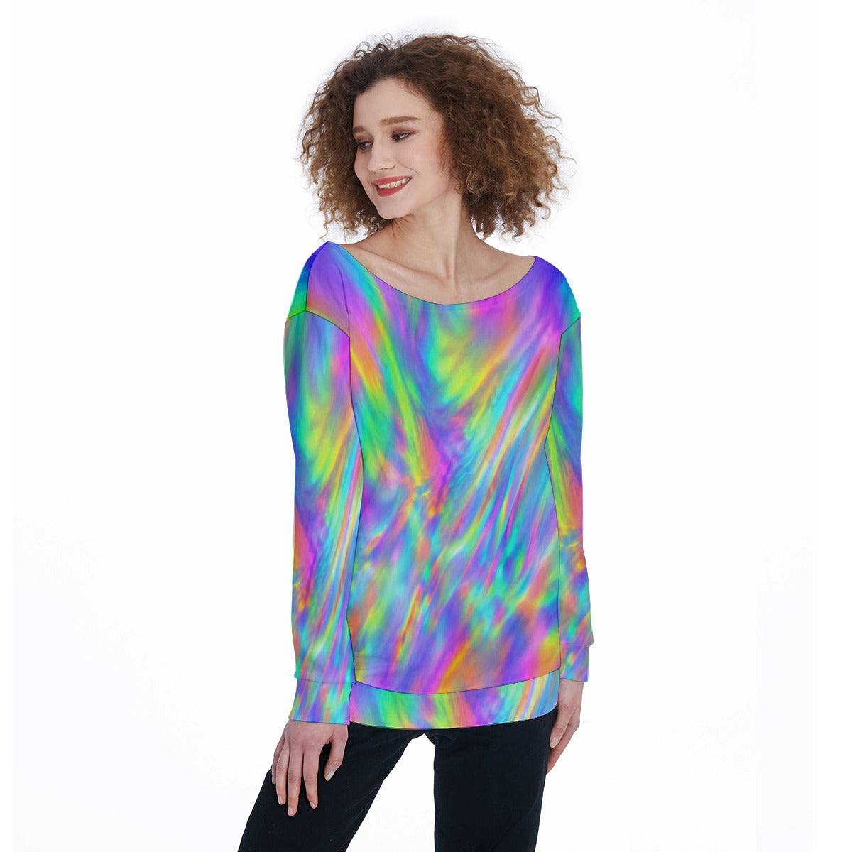 Women's Off-Shoulder Sweatshirt