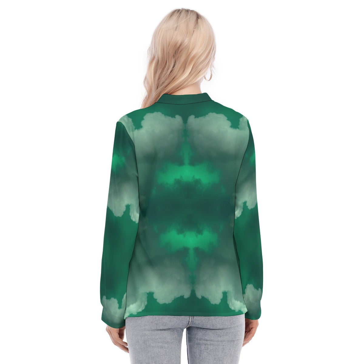Women's Long Sleeve Blouse With Button Closure
