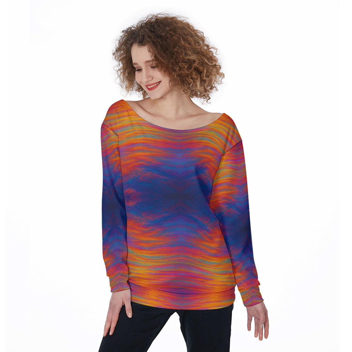 Women's Off-Shoulder Sweatshirt