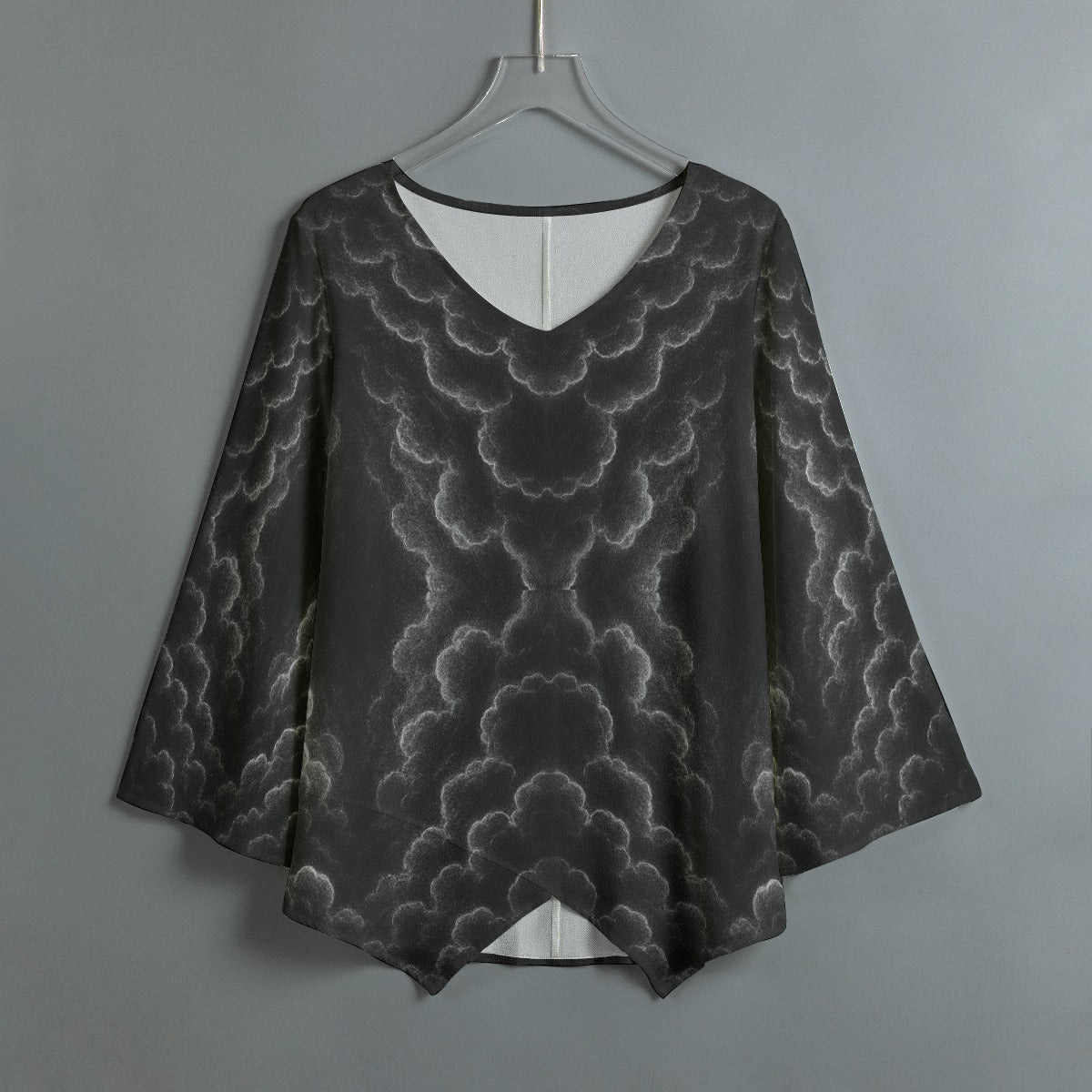 Women's V-neck T-shirt With Irregular Hem