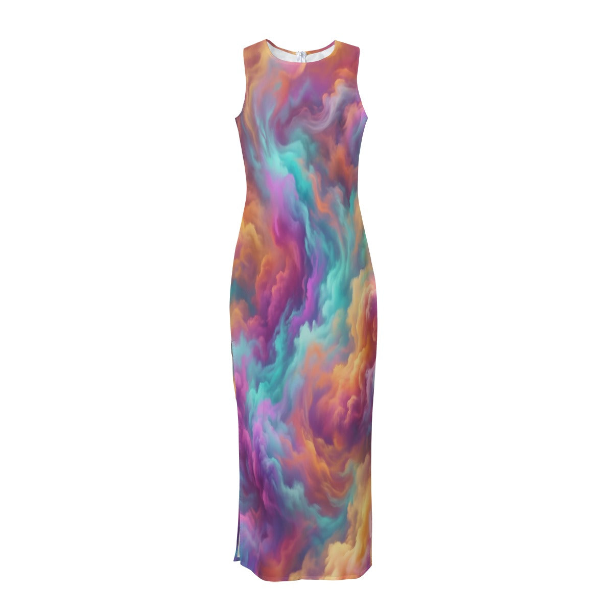 Women's Beach Perspective Chiffon Sleeveless Dress