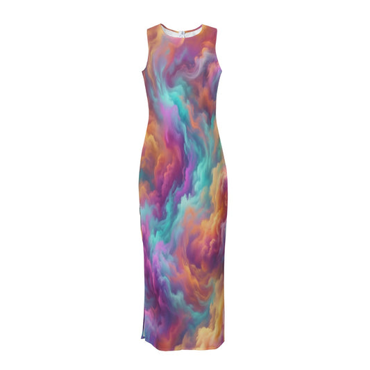 Women's Beach Perspective Chiffon Sleeveless Dress