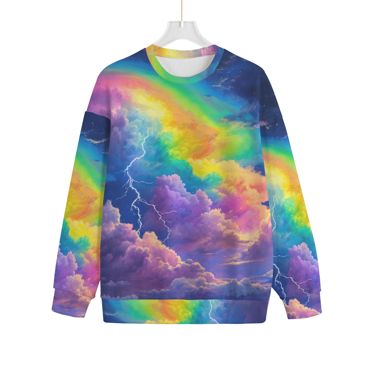 Unisex Drop-shoulder Knitted Fleece Sweater - view 1