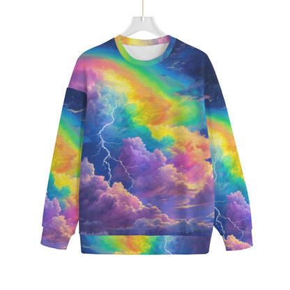 Unisex Drop-shoulder Knitted Fleece Sweater - view 1
