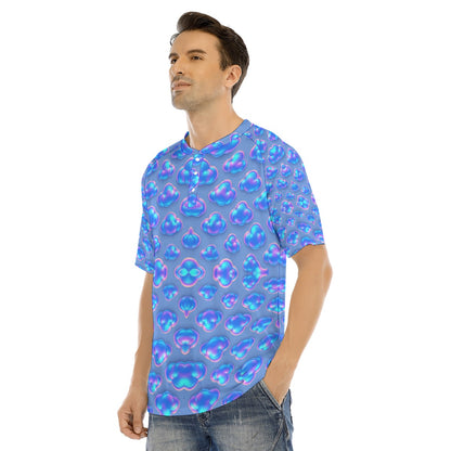 Men's Raglan Sleeve T-shirt With Button Closure