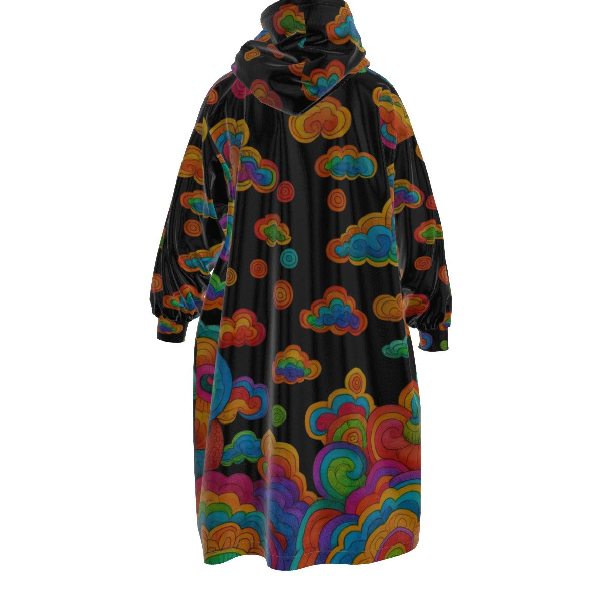 Unisex Kid's Sherpa Fleece Mid-Length Hoodie Blanket