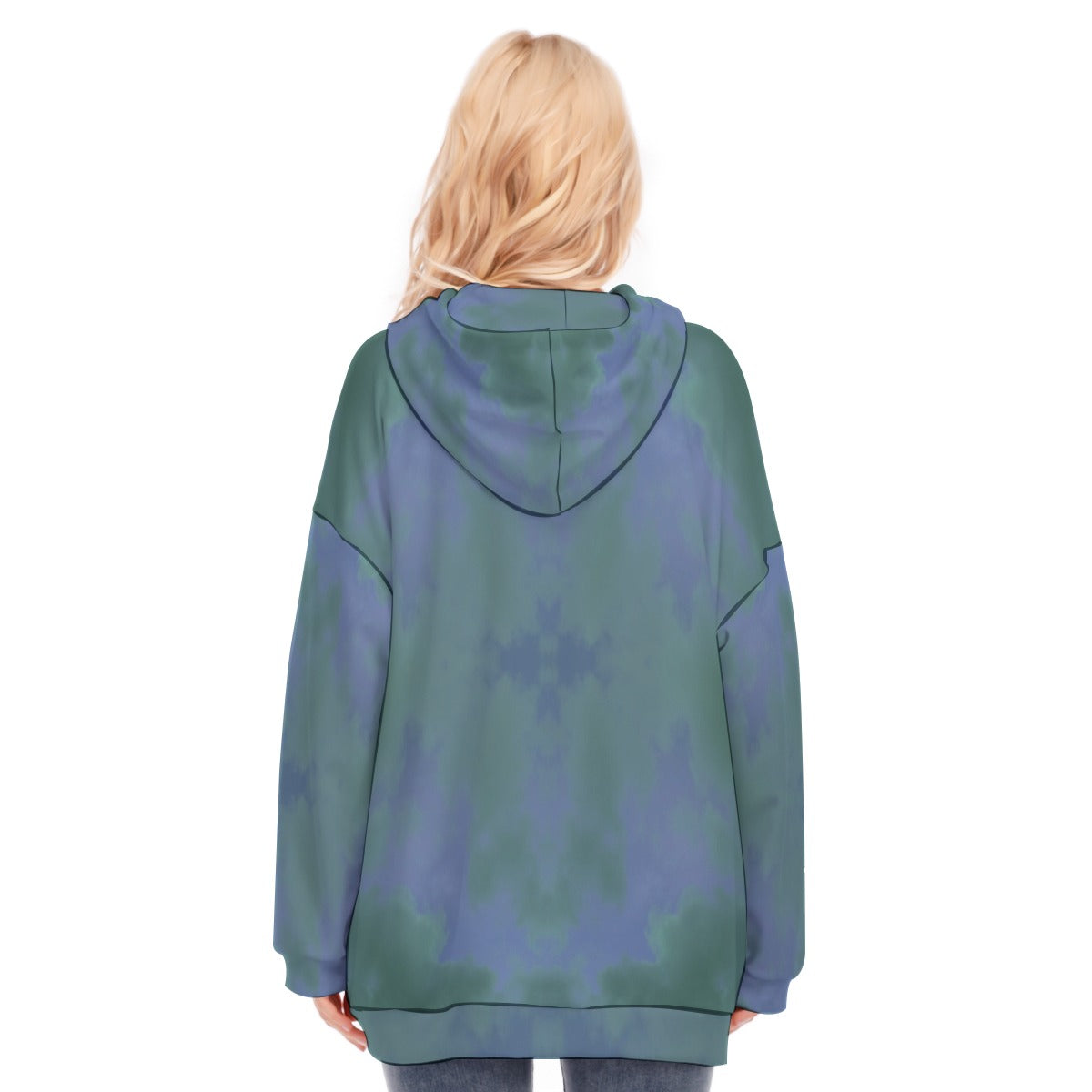 Women's Long Hoodie With Zipper Closure