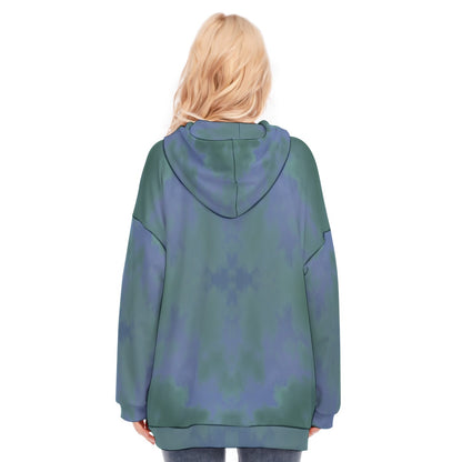 Women's Long Hoodie With Zipper Closure