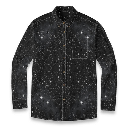 Men's Casual Lapel Long Sleeve Shirt|125GSM Cotton