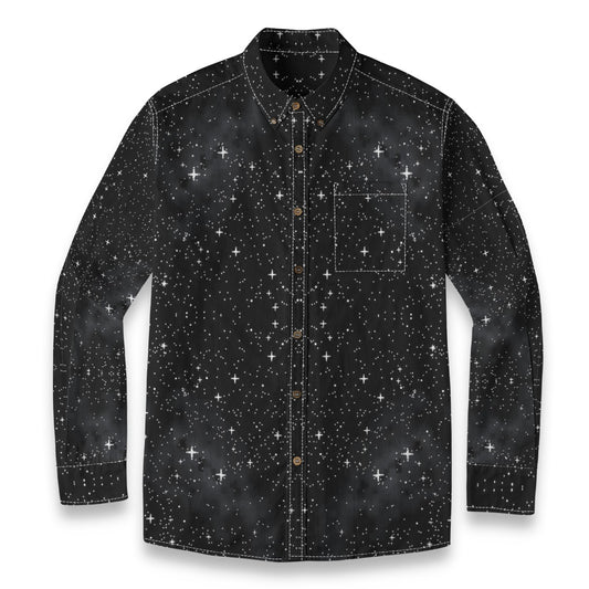 Men's Casual Lapel Long Sleeve Shirt|125GSM Cotton