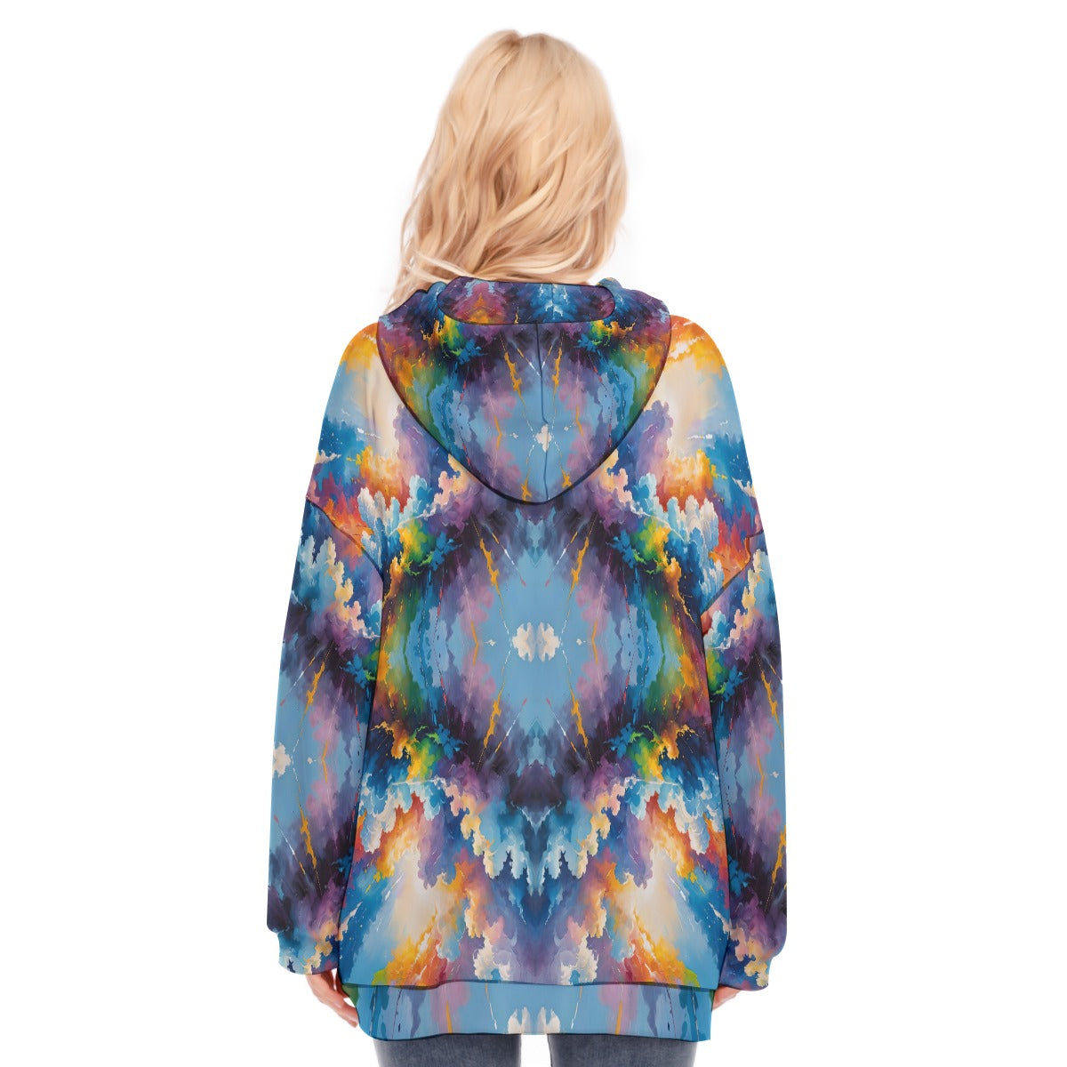 Women's Long Hoodie With Zipper Closure