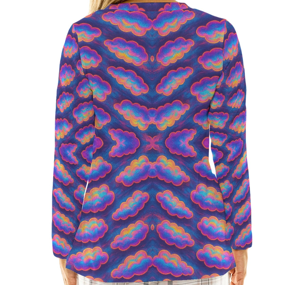 Women's Loose V-Neck T-Shirt With Long Sleeve