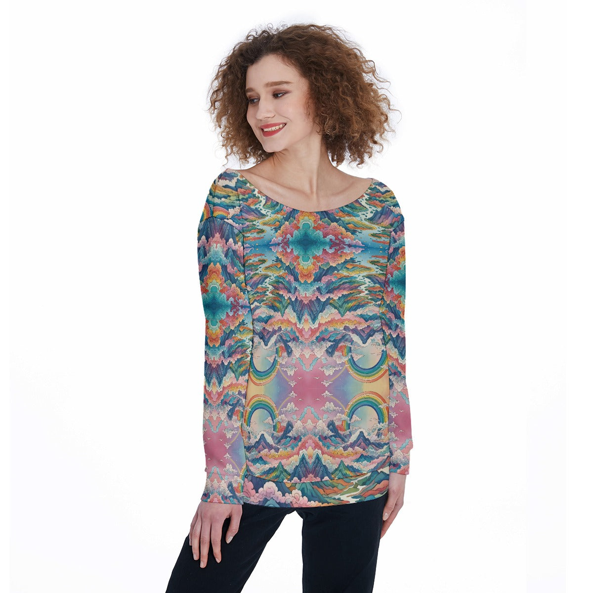 Women's Off-Shoulder Sweatshirt