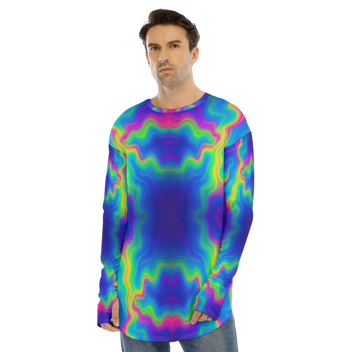 Men's Fingerless Long Sleeve T-shirt