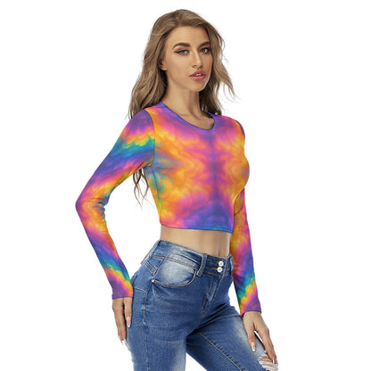 Women's Round Neck Crop Top T-Shirt