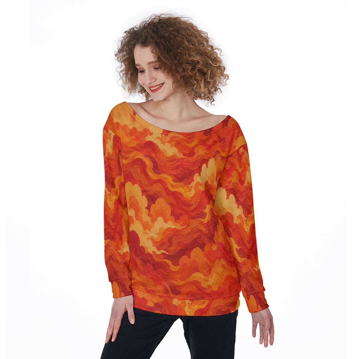 Women's Off-Shoulder Sweatshirt