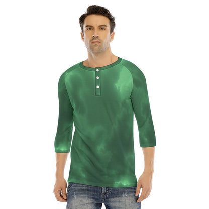 Men's Bracelet Sleeve T-shirt With Button Closure - view 1