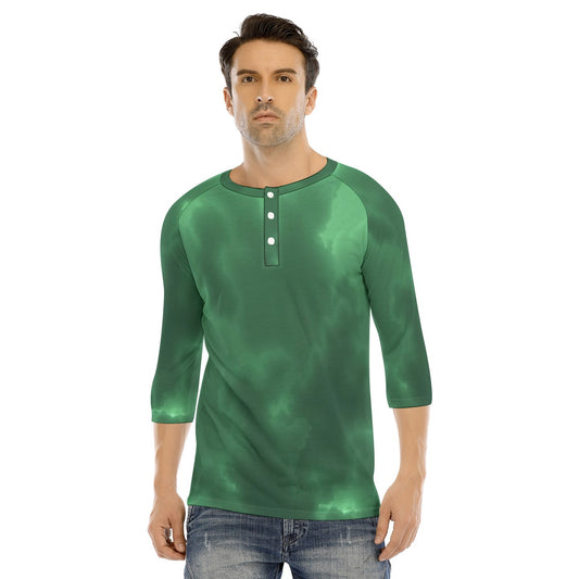 Men's Bracelet Sleeve T-shirt With Button Closure - view 1